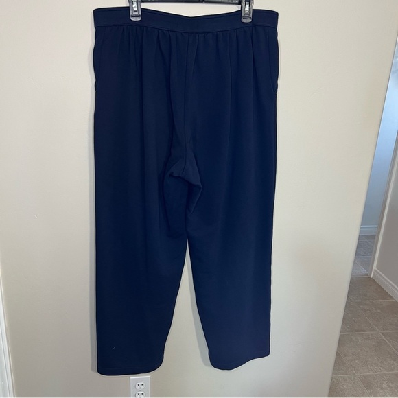 Tommy Hilfiger Navy Wide Leg High Rise Sailor Pull On Sweat Pants size XL - Picture 5 of 8